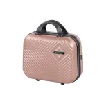 Valiză de mână Leziter TraveLux Pro, ABS rigid, 28×36×16 cm, auriu roz