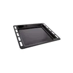 Tavă de copt emailată 44,5x36x5 cm, neagră, din oțel emailat rezistent