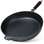 Tigaie din fontă CAST LINE 30 cm, cu mâner din lemn, pentru toate plitele