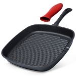 Tigaie grill pătrată din fontă CAST LINE 24,5x24 cm, cu mâner silicon Vilde