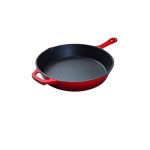 Tigaie din fontă emailată roșie 26 cm, Newalor, pentru plită și cuptor