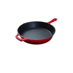 Tigaie din fontă emailată roșie 26 cm, Newalor, pentru plită și cuptor