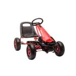 Go-kart cu pedale Leziter roșu, scaun reglabil, frână de mână, 110 cm