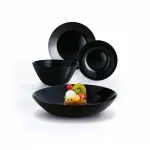 Set de vase ZELIE Black din sticlă, 19 piese, negru elegant pentru masă