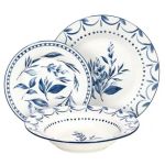 Set veselă din porțelan Tognana Olimpia Blue Loira, 18 piese elegante