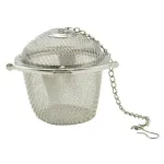 Infuzor de ceai și bilă pentru condimente din inox 8,5 cm, cu lanț