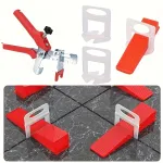 Kit nivelare gresie si faianta 1,5 mm cu cleste, 100 cleme + 100 pene