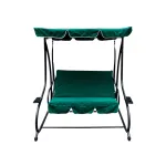 Balansoar de grădină Leziter Bellavista Slim verde, 3 locuri, transformabil în pat