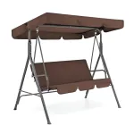 Balansoar de grădină Leziter Serenita, 3 locuri, 200 kg, maro cafea