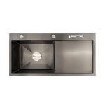 Chiuvetă bucătărie Leziter Avena inox 304 90x45 cm, negru-bronz