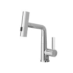 Robinet bucătărie Leziter Mara crom, mixer cu cap multifuncțional și duș extensibil