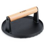 Presă hamburger din fontă CAST LINE 17,5 cm, 1 kg, cu mâner din lemn Vilde