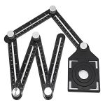 Rigla pliabilă profesională cu 6 brațe pentru gresie, șablon unghiuri și decupaje