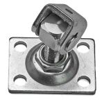 Balama pentru poarta galvanizata M16, reglabila 40–60 mm, placa 75x55 mm