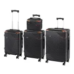 Set valize Leziter TraveLux Urban XXIV, 4 piese cu roti 360°, negru