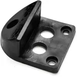 Opritor pentru poarta sau usa din otel galvanizat cu cauciuc, 65x65x14 mm, negru