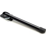 Picior de blocare pentru poartă și uși batante, 165 mm, oțel cu capăt din cauciuc, negru