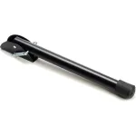 Picior de blocare pentru poartă și uși batante, 165 mm, oțel cu capăt din cauciuc, negru