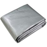 Prelată ranforsată 3x4 m din polietilenă 260 g/mp, impermeabilă, cu inele metalice 12 mm UV+