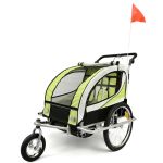 Remorcă pentru bicicletă copii 2 locuri, funcție jogger, 40 kg, Procart