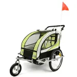 Remorcă pentru bicicletă copii 2 locuri, funcție jogger, 40 kg, Procart