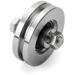 Roată tip T cu rulmenți pentru poartă glisantă, 68 mm, oțel galvanizat