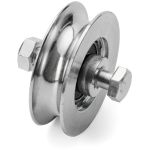 Roată culisantă 68 mm cu 2 rulmenți, oțel galvanizat, canal 20 mm pentru porți suspendate