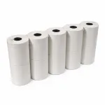 Set 10 role hârtie termică pentru casă de marcat 57 mm x 25 m, 48 g/mp