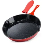 Tigaie din fontă emailată 20 cm, cu protecție din silicon pentru mâner Vilde