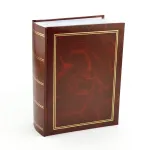 Album foto clasic tip carte, 300 poze 10x15, copertă maro din piele ecologică