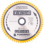 Pânză circulară Powermat pentru lemn 255x30 mm, 60 dinți, Vidia ATB