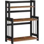 SONGMICS Etajera condimente 3 niveluri, raft bucatarie din bambus si PAL, 41x18x53 cm, maro rustic Household NewTrend