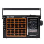Radio portabil Leotec cu 12 benzi FM/MW/SW, antenă telescopică 70 cm și jack 3.5 mm