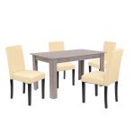 Leziter Set de masă Leon 4+1 stejar York-bej