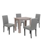 Leziter Set de masă Leon 4+1 stejar York gri