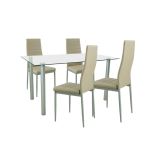 Leziter Set de masă Verna 4+1 bej-gri