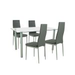Leziter Set de masă Verna 4+1 gri-gri