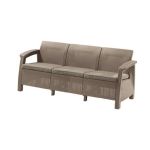Canapea de grădină Curver Corfu Love Seat Max 182 cm, cappuccino, pernă nisip
