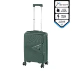 Valiză de cabină Leziter TraveLux Endure 55x40x20 cm, hard top, verde închis