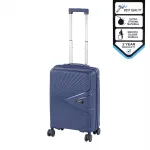 Valiză de cabină Leziter TravelLux Endure hard top, roți detașabile, 35x55x20 cm, albastru închis