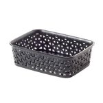 Coș organizator Curver My Style A6 cu aspect rattan, stivuibil