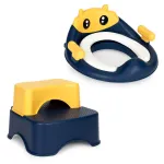 Reductor WC pentru copii cu scări și platformă, cu pernă moale (6-36 luni)