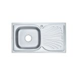 Chiuvetă de bucătărie din inox Leziter Boli cu o cuvă și picurător integrat