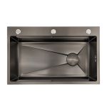 Chiuvetă bucătărie Leziter Holly 75x46 cm, inox 304 negru, nano-coating