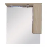 Dulap de baie suspendat cu oglindă Leziter Bianca Plus 85, stejar Sonoma, dreapta