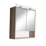 Dulap baie cu oglindă Leziter Luna 60, suspendat, stejar Sonoma, 60x20x67 cm