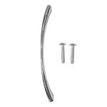 Mâner mobilier Leziter Bianca 108 mm, cromat, metal, cu șuruburi incluse