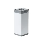 Picior de mobilier Leziter Uni argintiu, aluminiu 100 mm, reglabil ±1,5 cm