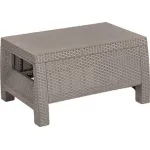 Masă de grădină Curver Corfu II, aspect ratan, cappuccino, 77 x 57 cm