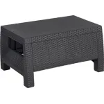 Masă de grădină Curver Corfu II grafit, imitație ratan, compactă